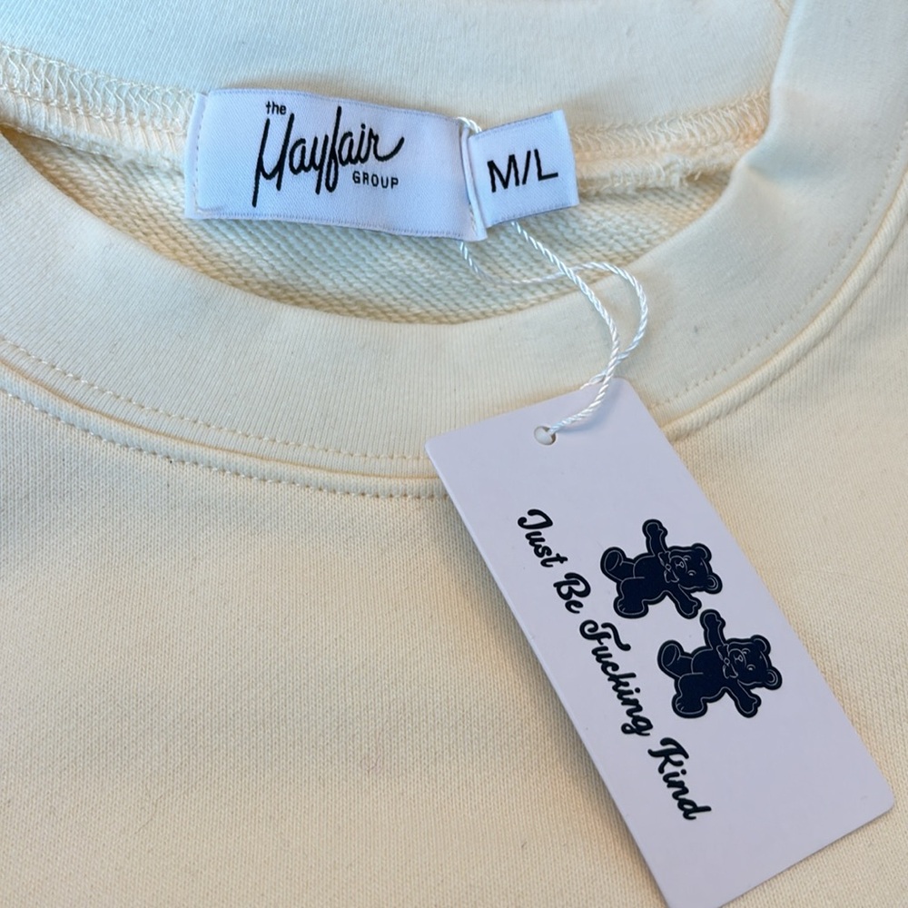 Just be F-ing Kind The Mayfair Group NWT oversized sweatshirt - Picture 3 of 7